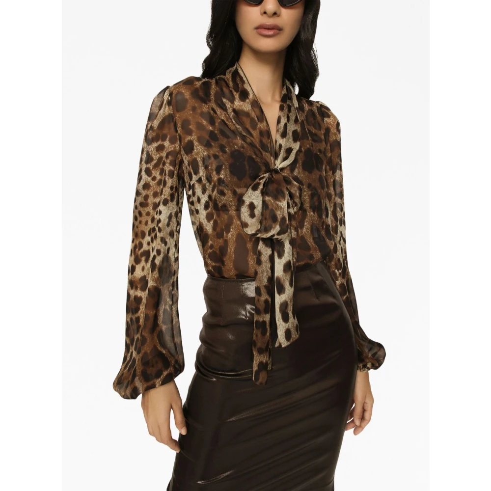 Dolce & Gabbana Stijlvol Overhemd Brown Dames