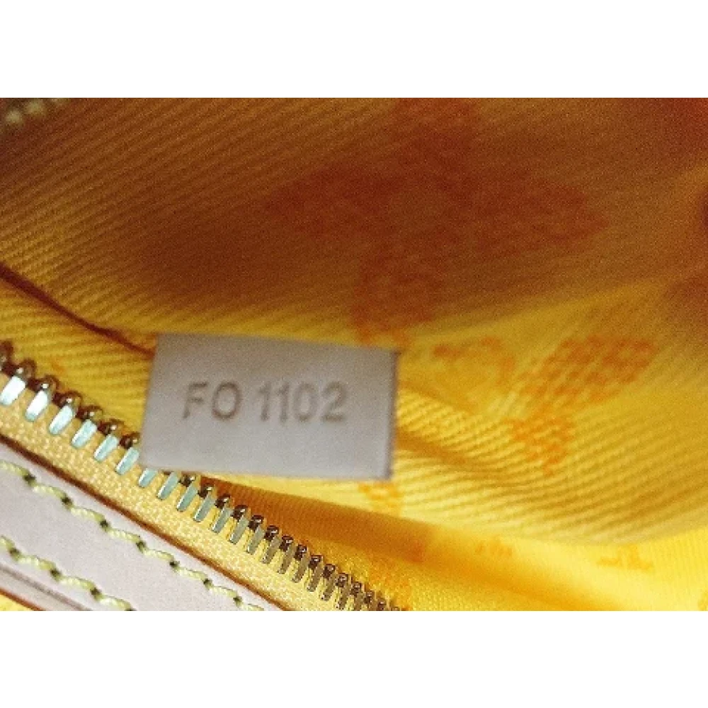 Louis Vuitton Vintage Pre-owned Cotton louis-vuitton-bags Yellow Dames