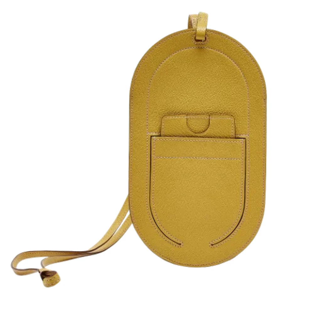 Hermès Vintage Pre-owned Leather home-office Yellow Dames