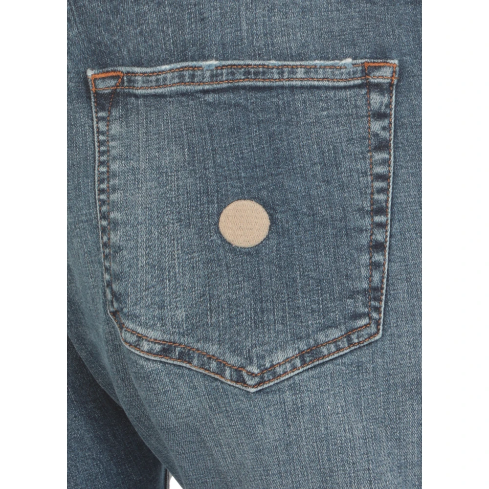 Don The Fuller Blauwe Katoenen Jeans met Borduurwerk Blue Heren