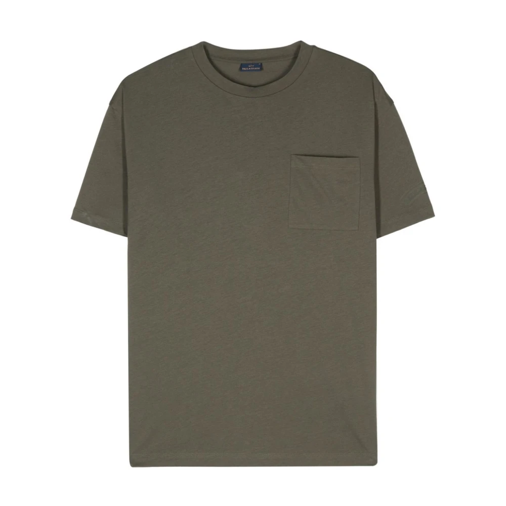 PAUL & SHARK Katoenen T-shirt in Navy Blue Green Heren