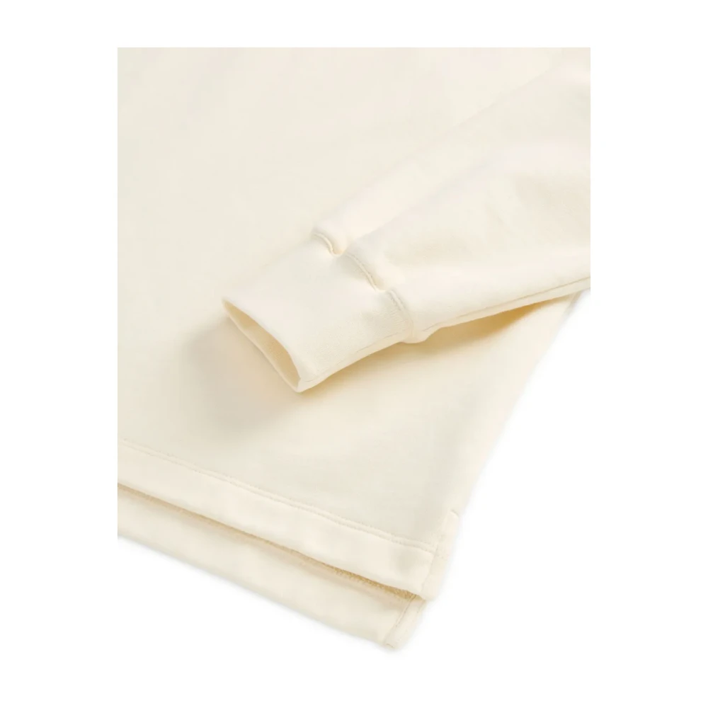Woolrich Witte Fleece Katoenen Trui White Dames
