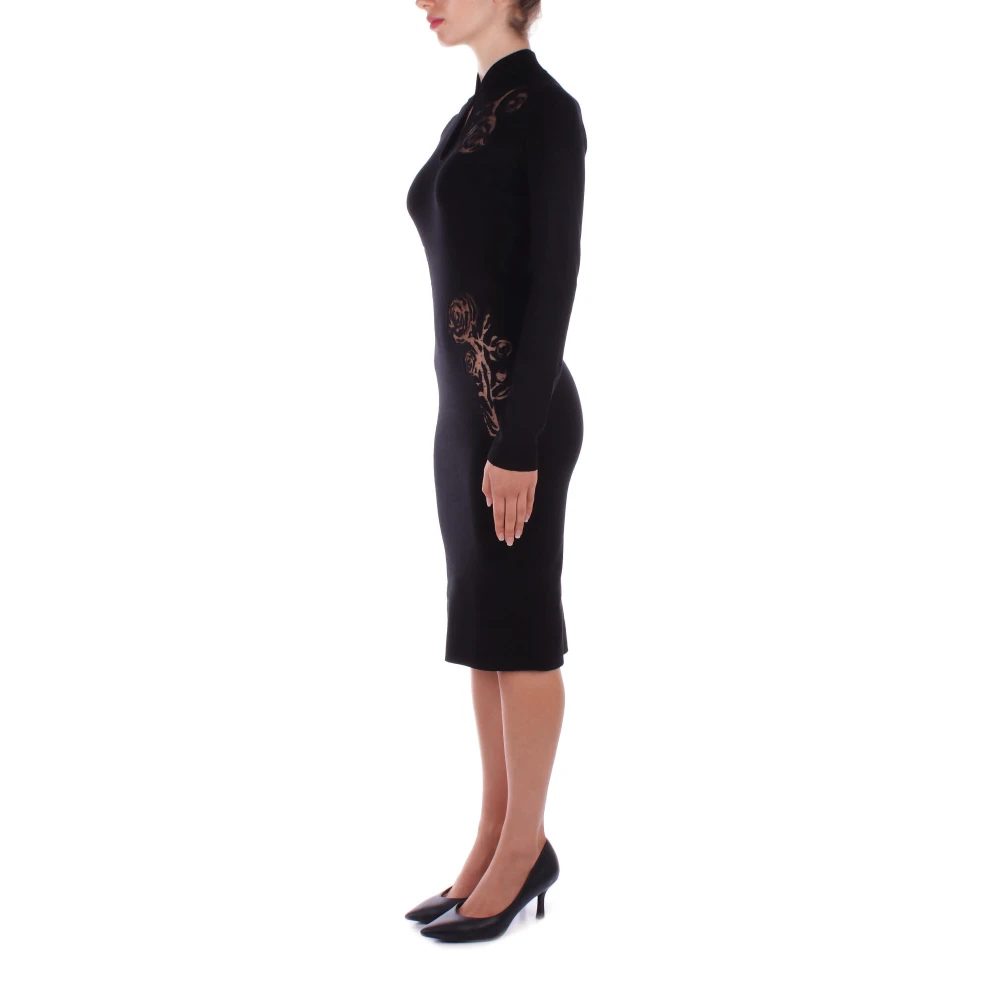 Blugirl Zwarte Kant Uitgesneden Jurk Black Dames