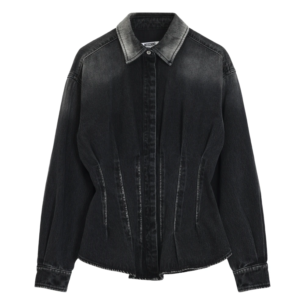 Moschino Black Denim Jackets, Female, L, Denim Jacket