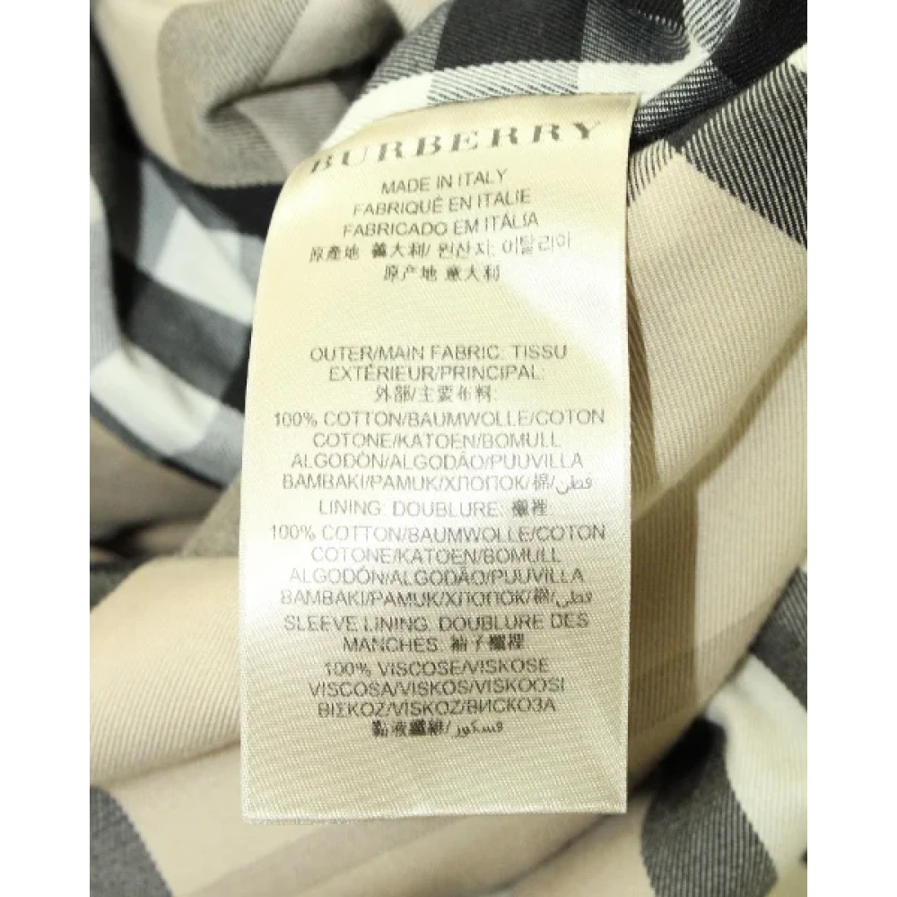 Burberry Vintage Pre-owned Cotton outerwear Brown Heren