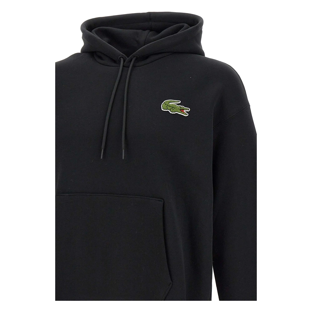Lacoste Zwarte Katoenen Hoodie Black Heren