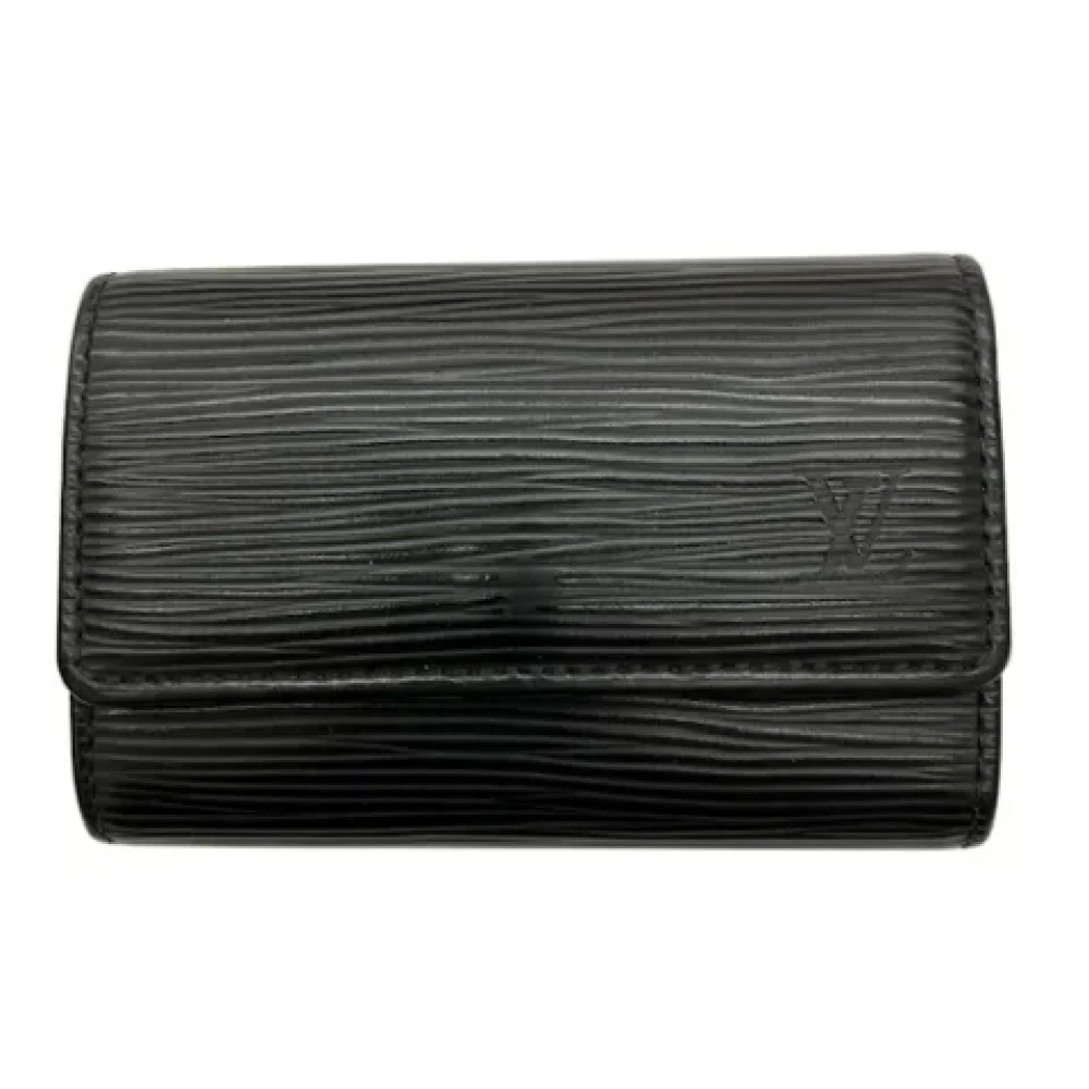 Louis Vuitton Vintage Pre-owned Leather key-holders Black Dames