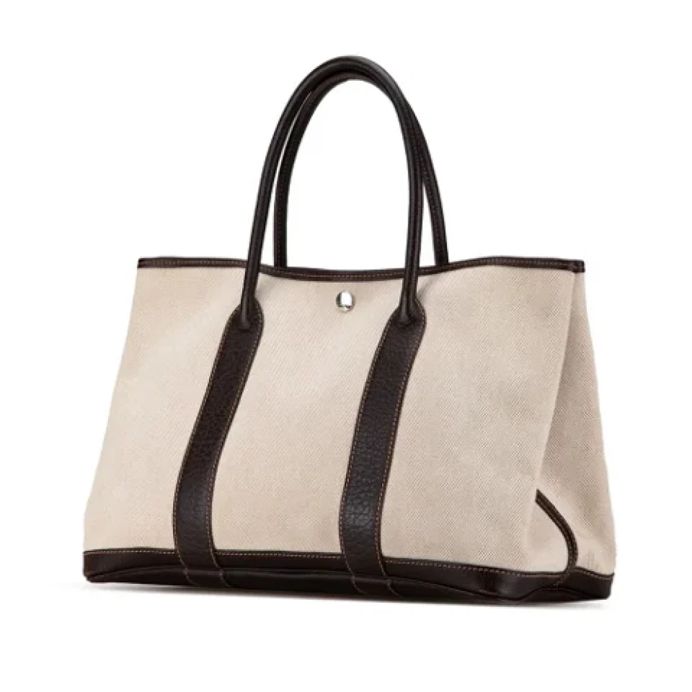 Hermès Vintage Pre-owned Canvas handbags Beige Dames
