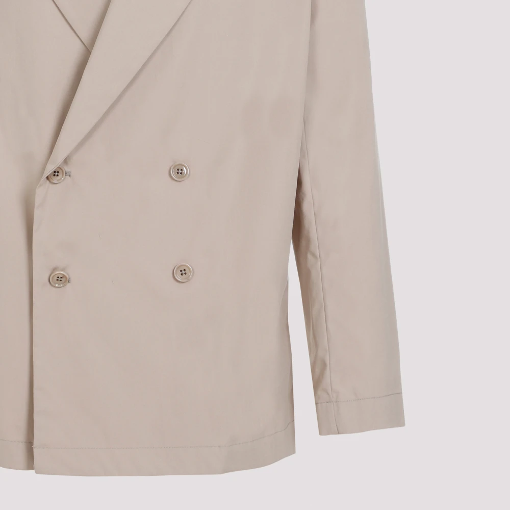 Dries Van Noten Katoenen Jas Zandkleur Beige Heren