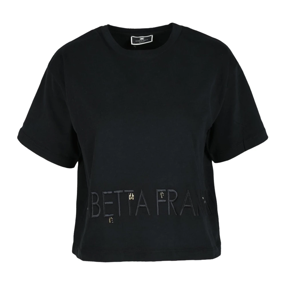 Elisabetta Franchi Tshirt Black Dames