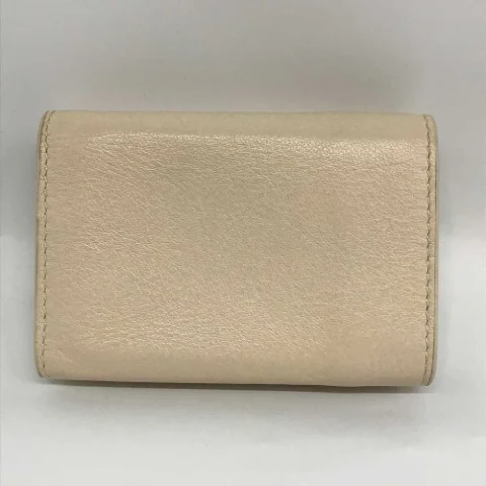 Balenciaga Vintage Pre-owned Leather wallets Beige Dames