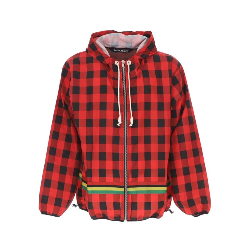 Palm Angels Polyester Shell Jacket - Male - Light Jackets - Red - Xs - Jackets