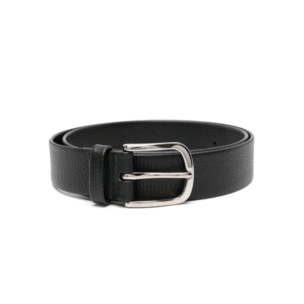 Orciani Leren Riem Black Heren