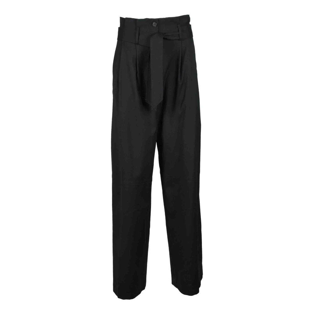 Pinko Elegante Wollen Blend Broek Black Dames