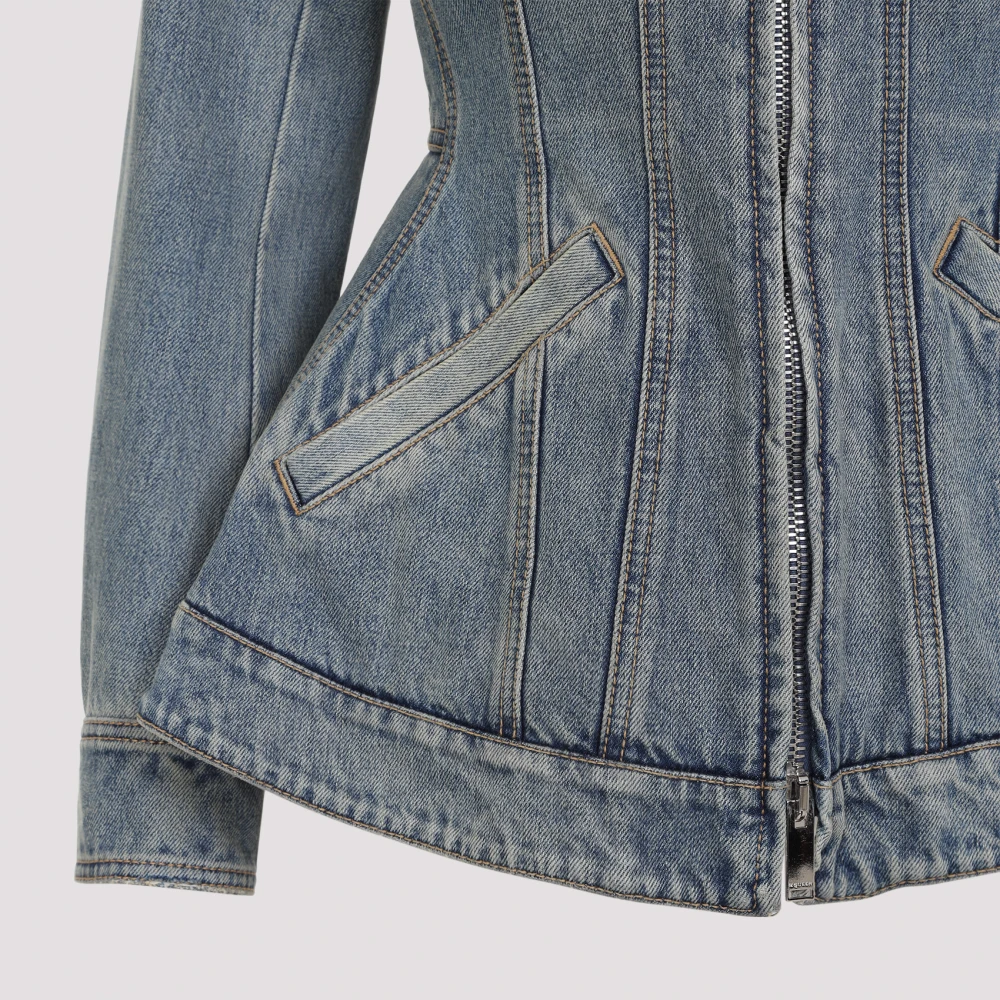 alexander mcqueen Blauwe Jas voor Modieuze Vrouwen Blue Dames