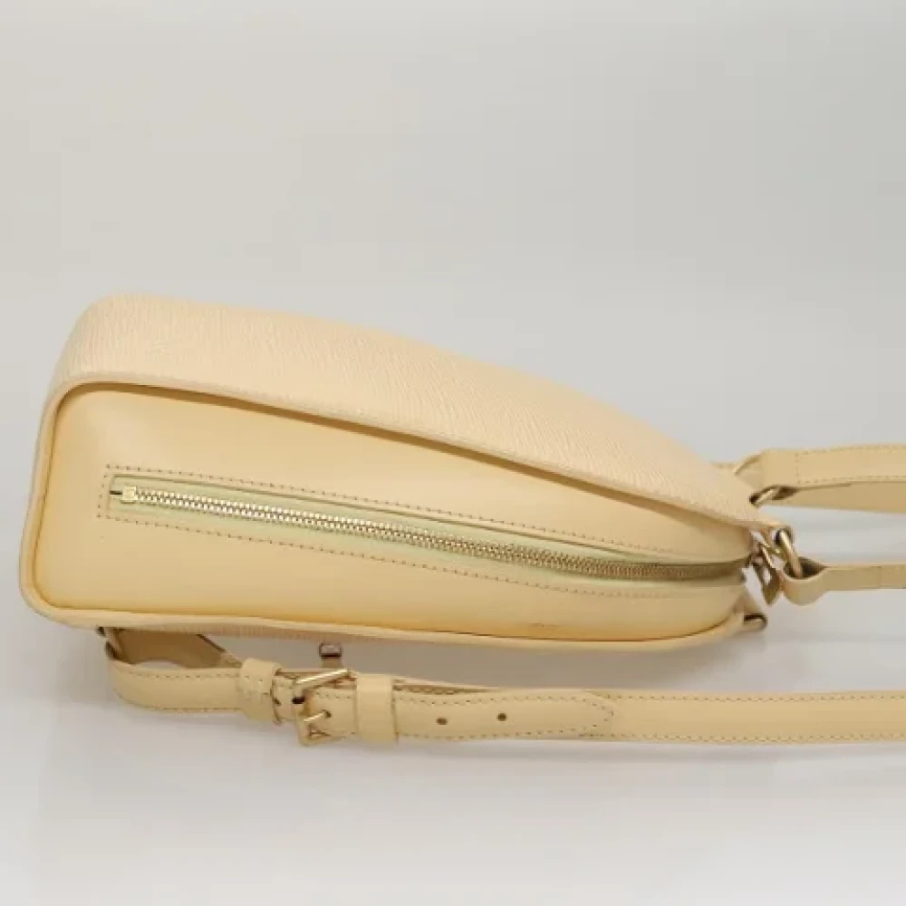 Louis Vuitton Vintage Pre-owned Leather backpacks Beige Dames