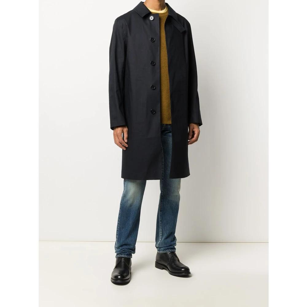 Mackintosh Zwarte Regenjas Stijlvol Waterdicht Buitenkleding Black Heren