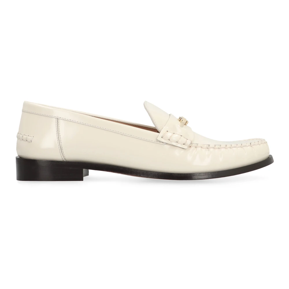 Ferragamo Women's Beige Loafers, 6 1/2 Uk, New Vara Leather Loafers