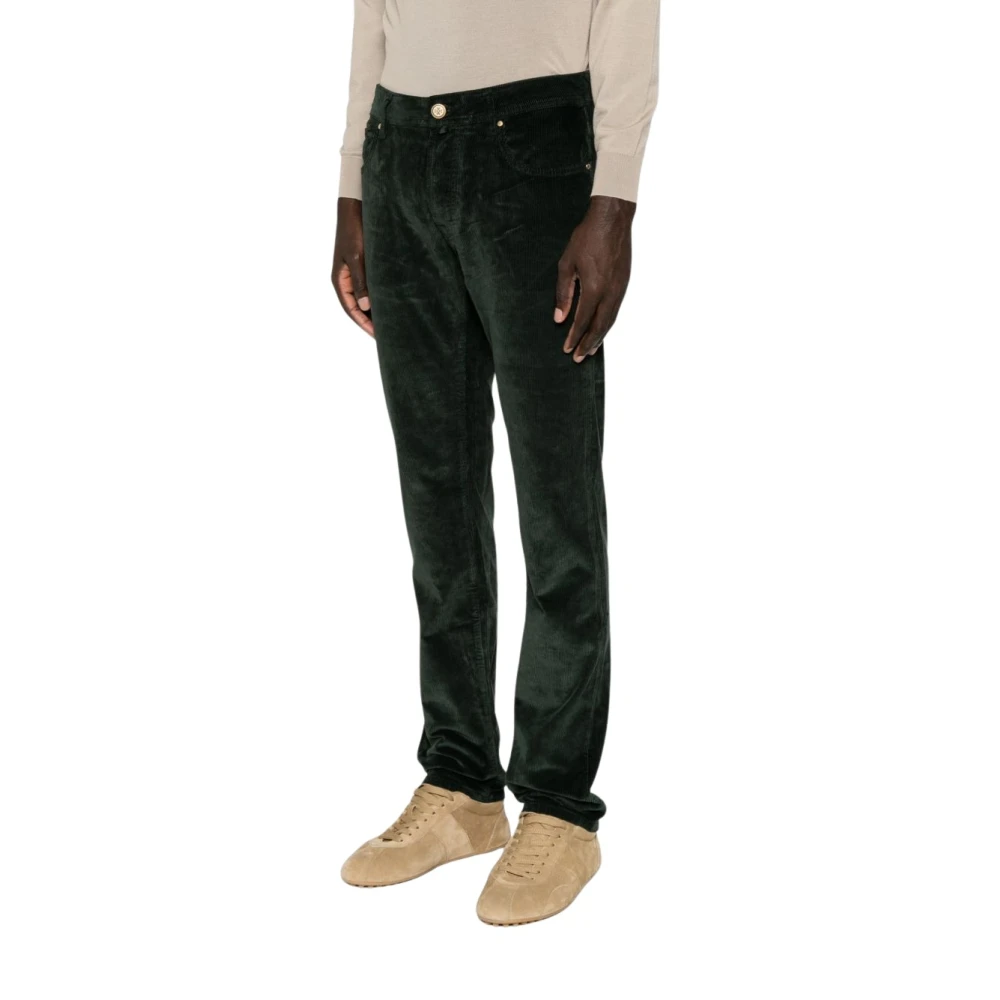 Jacob Cohën Velvet Slim Fit Jeans - Male - Straight Fit Jeans - Green - W32 - Jeans