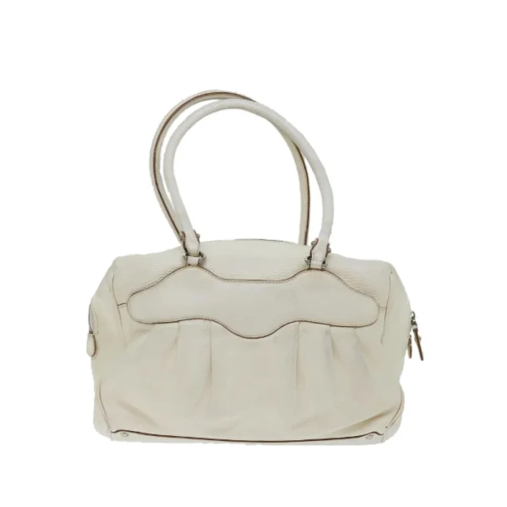 Salvatore Ferragamo Pre-owned Leather shoulder-bags White Dames