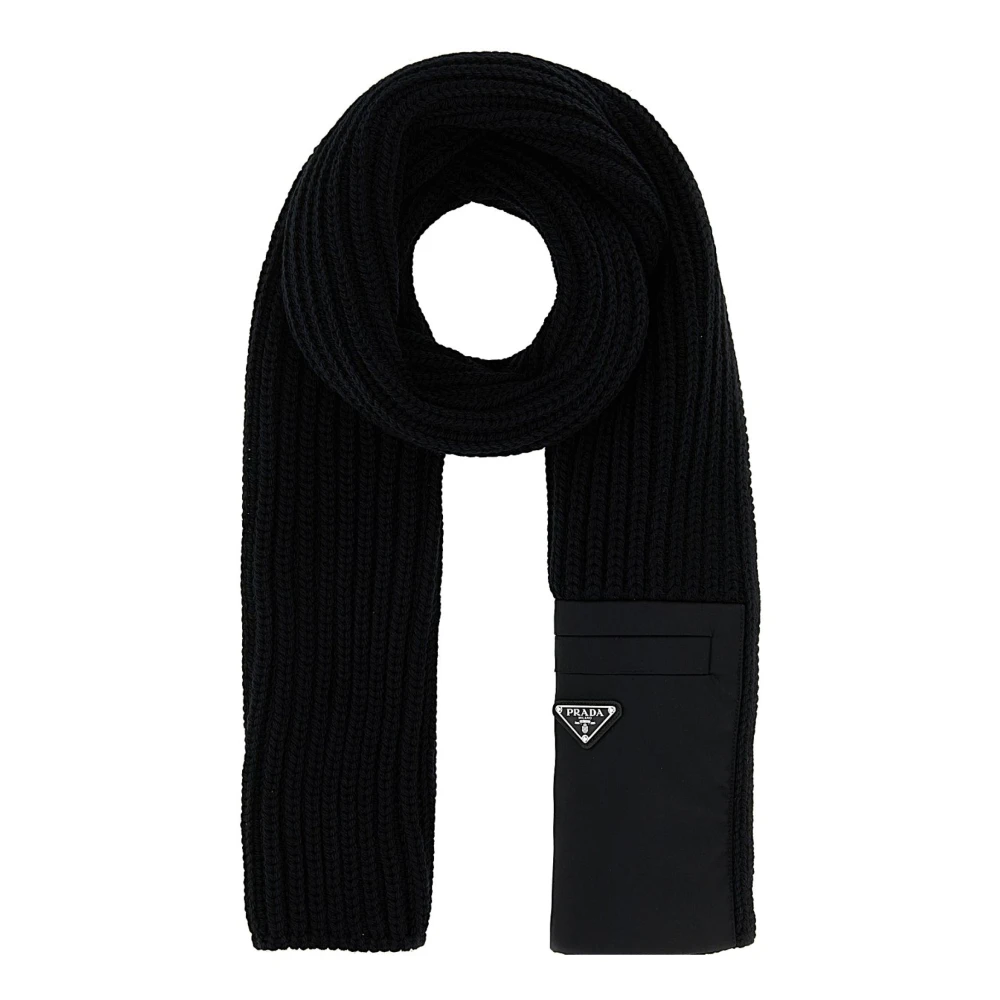 Prada Scarf - Male - Winter Scarves - Black - One Size - Accessories