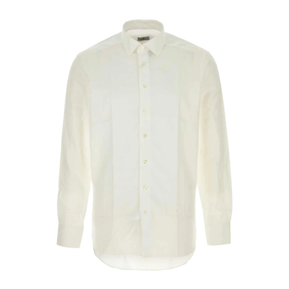 ETRO Klassieke Witte Katoenen Overhemd White Heren