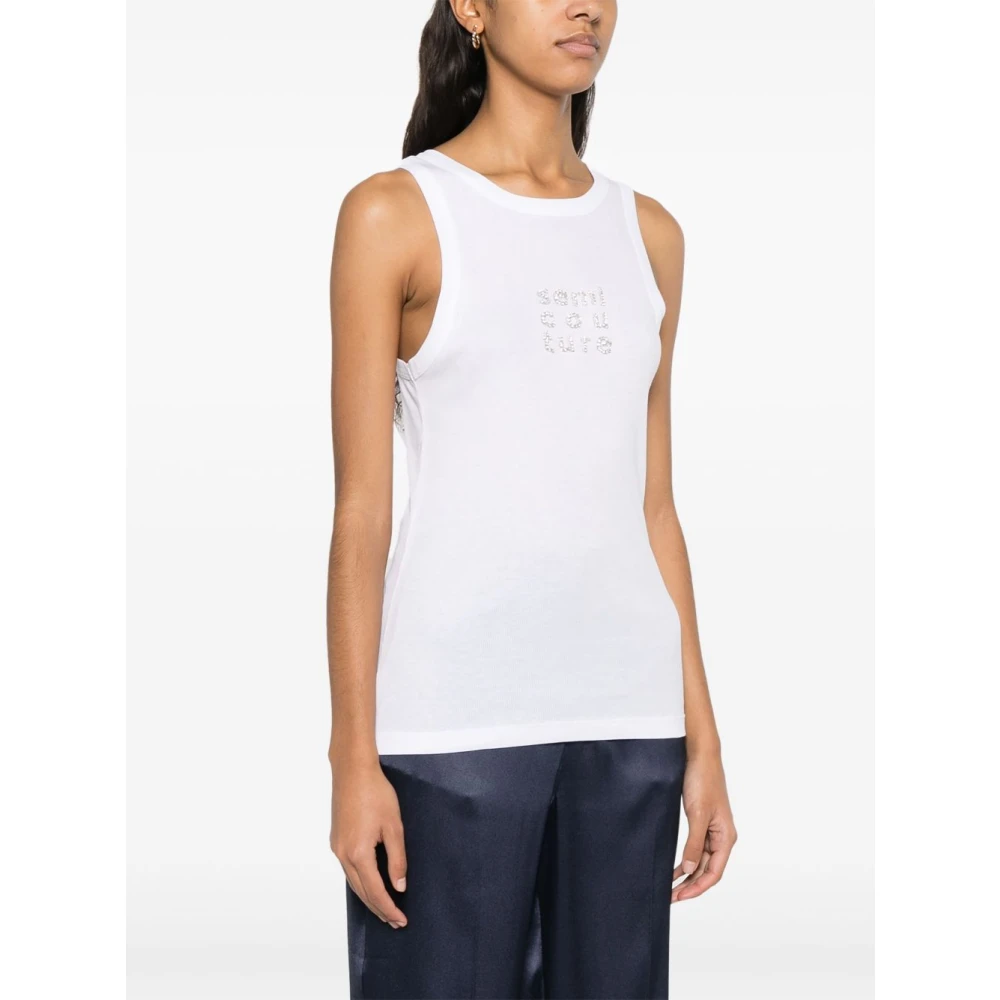 Semicouture Wit T-shirt en Polo White Dames