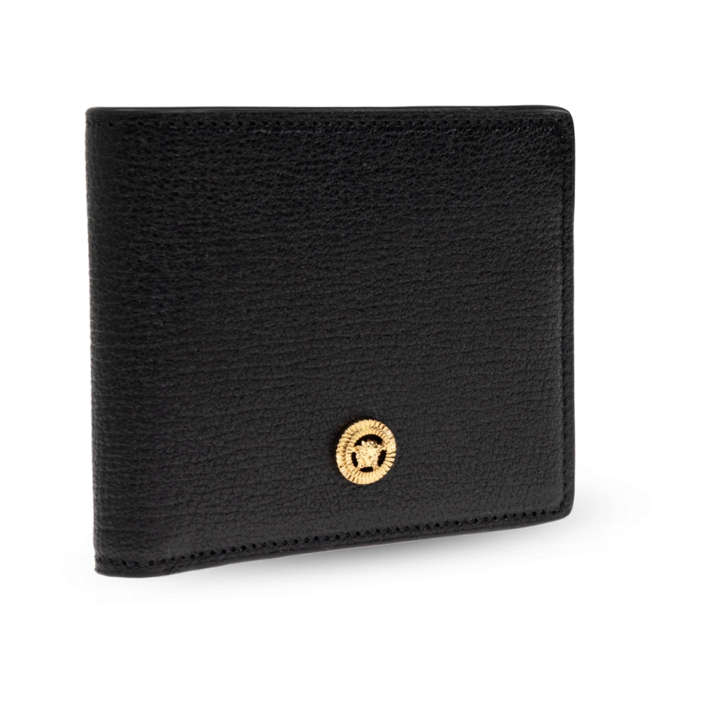 Versace Leren portemonnee Black Heren