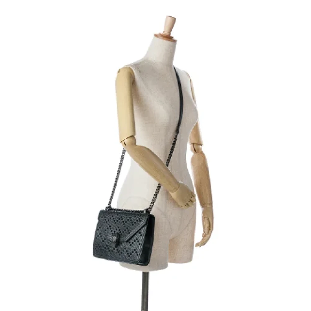 Bvlgari Vintage Pre-owned Leather crossbody-bags Black Dames