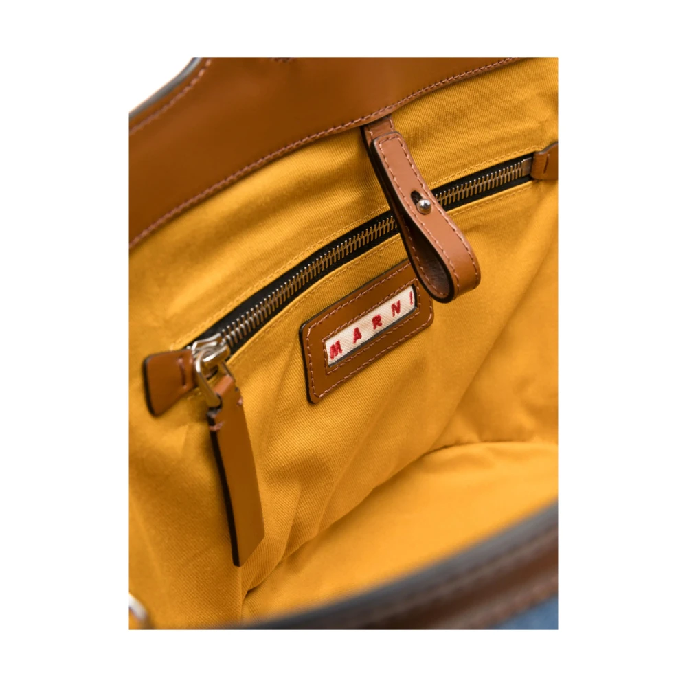 Marni Cerulean Blue Open Top Schoudertas Blue Dames
