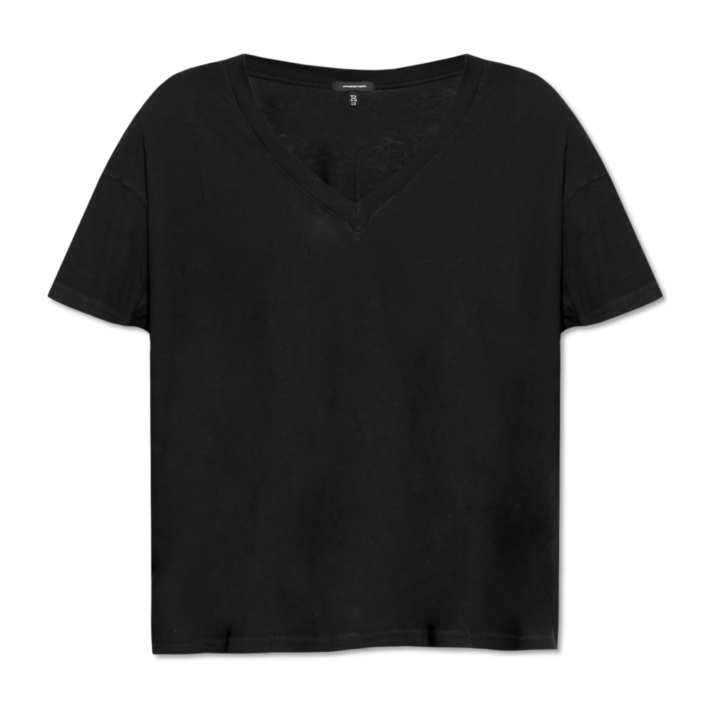 R13 V-hals T-shirt Black Dames