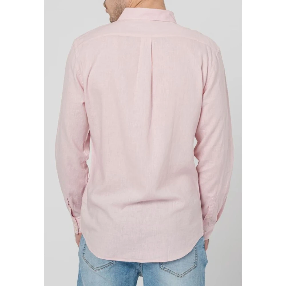 Guess Opgerolde Blouse Pink Heren