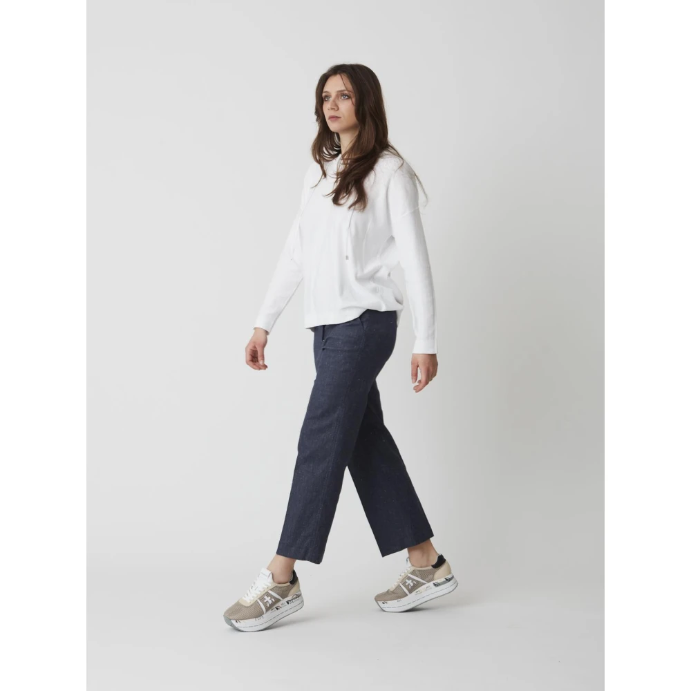 Via Masini 80 Stijlvolle Broek Blue Dames