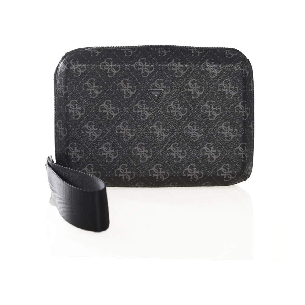 Guess Monogram Modena Cube Clutch Gray Heren