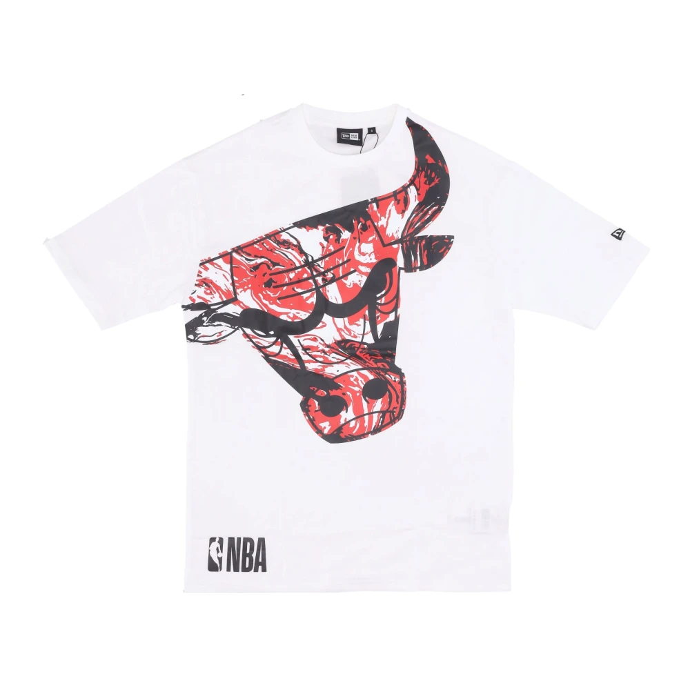 New era Chicago Bulls AOP Oversize Tee White Heren