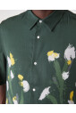 green-floral-satin-shirt