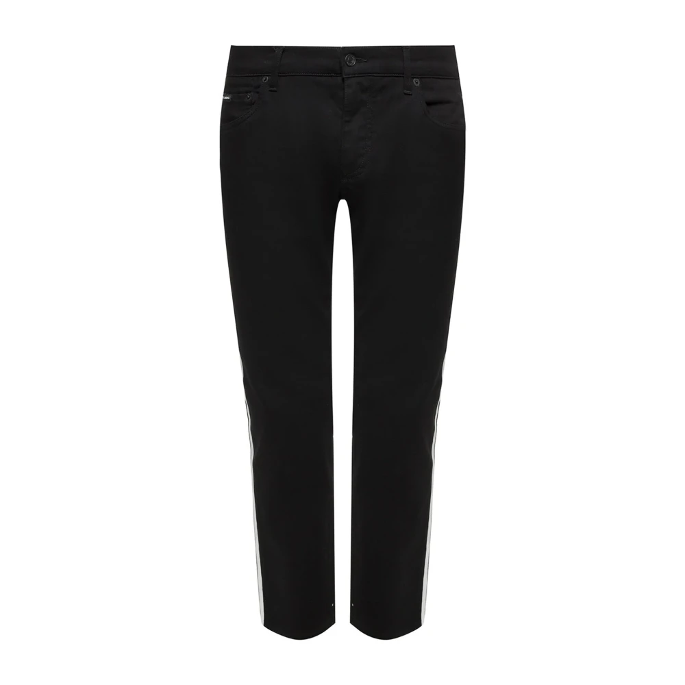 Dolce & Gabbana Heren Side Stripe Jeans Black Heren