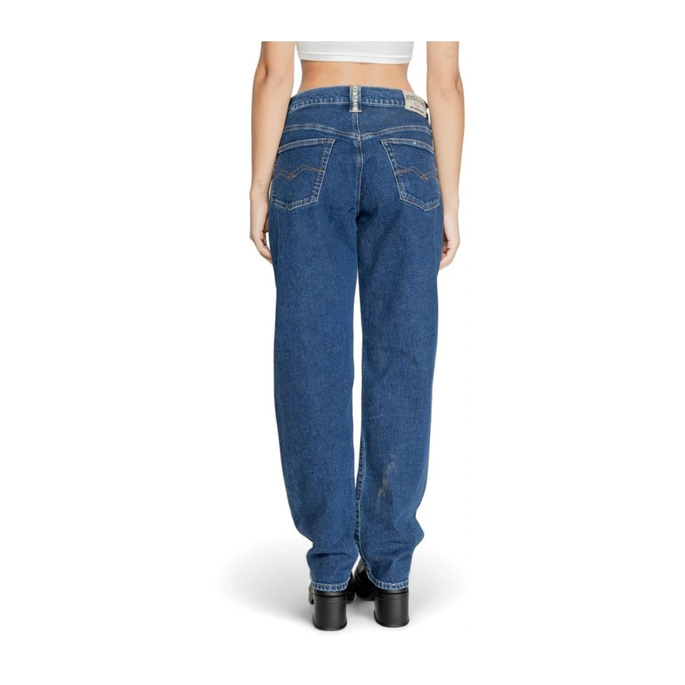 Replay Straight Jeans Blue Dames