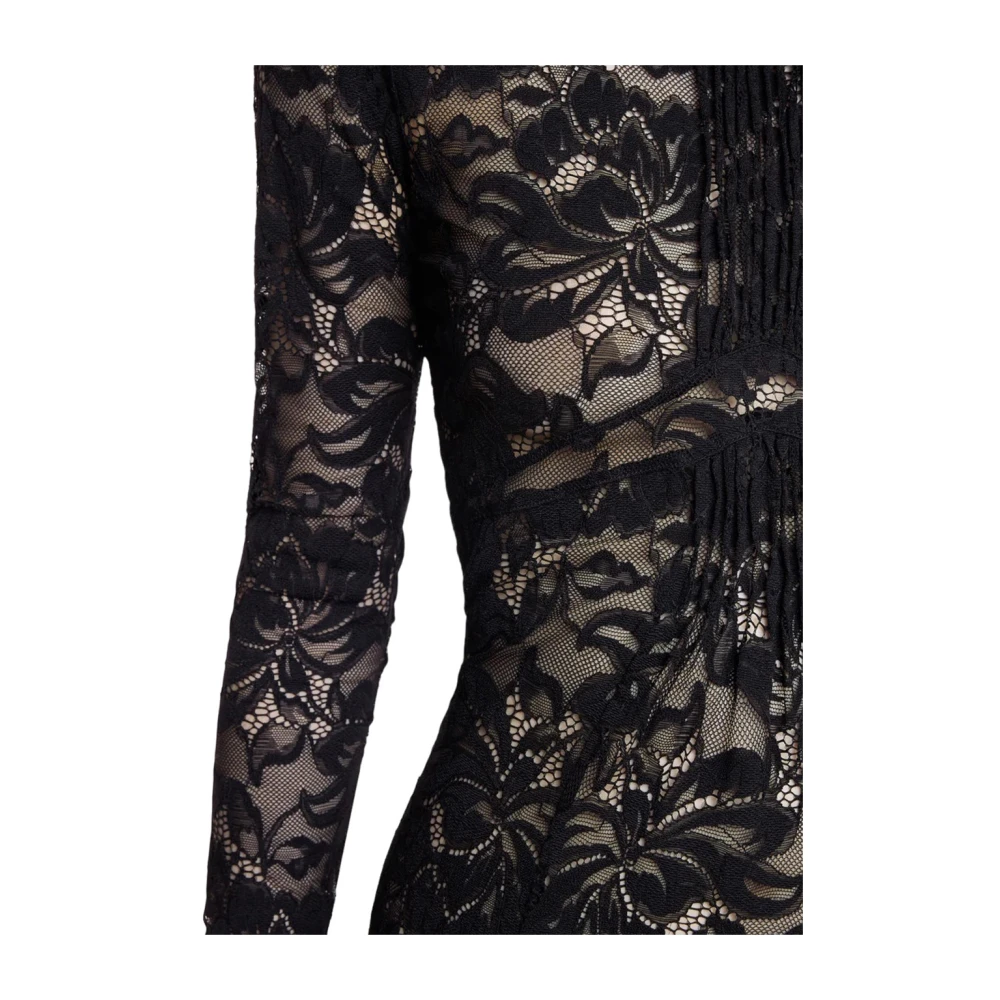 Paco Rabanne Elegante Kant Avondjurk Black Dames