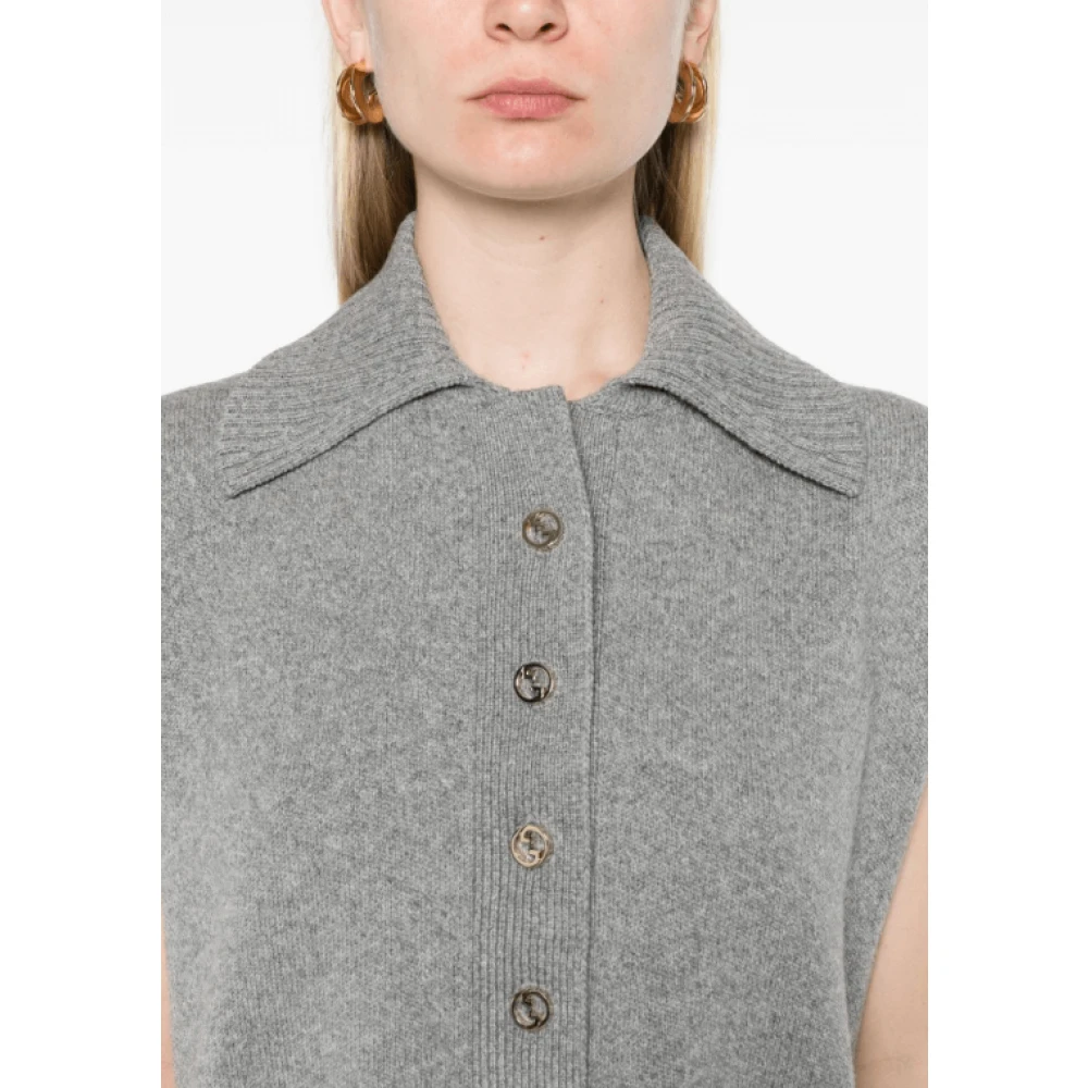Gucci Mini-jurk met knoopsluiting Gray Dames