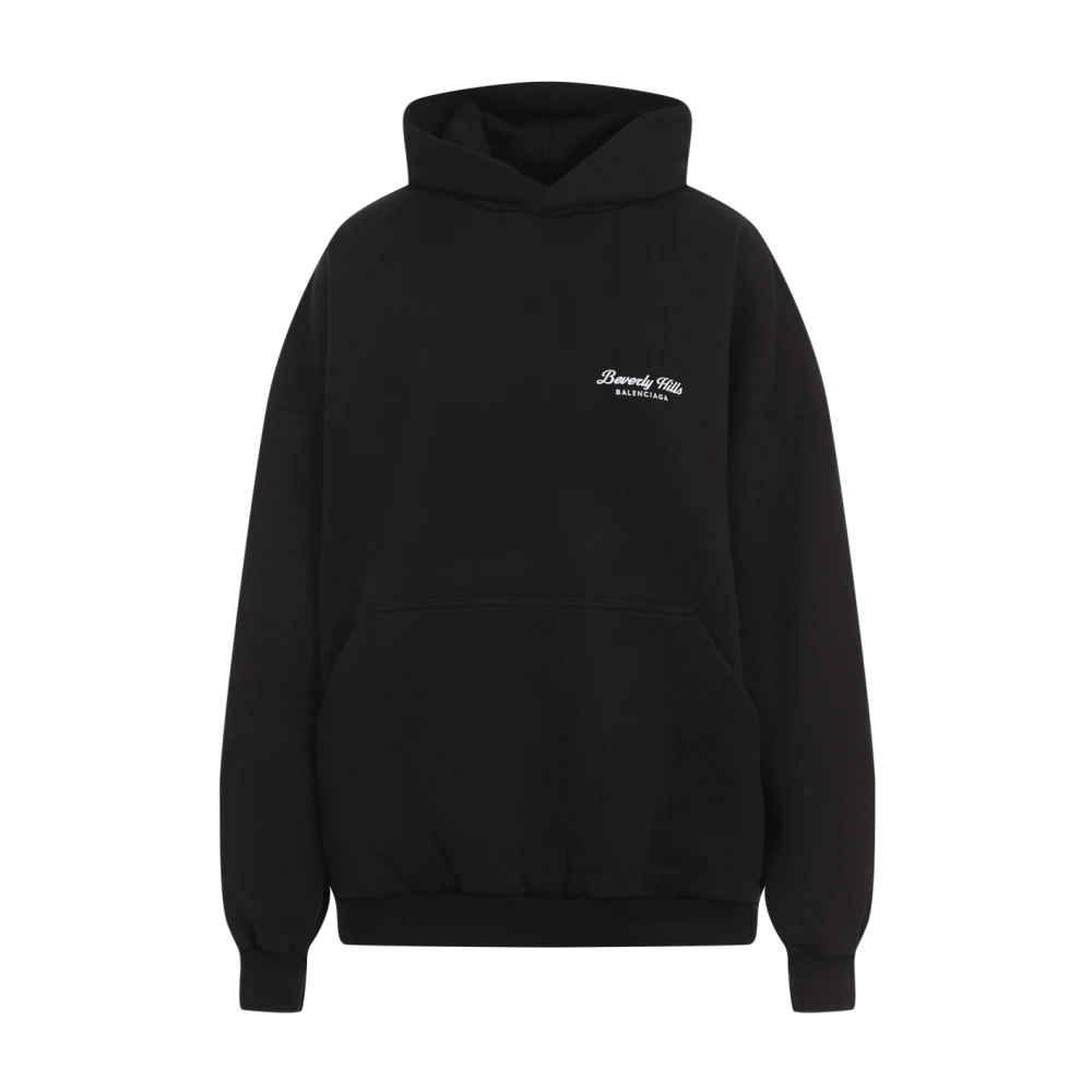 Balenciaga Zwarte Katoenen Hoodie Street Style Aw24 Black Dames