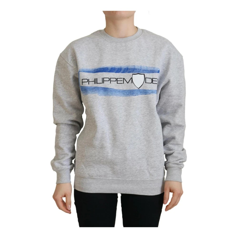 Philippe Model Women's Gray Printed Long Sleeve Sweater