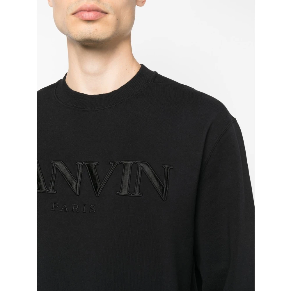 Lanvin Klassieke Geborduurde Sweater Black Heren