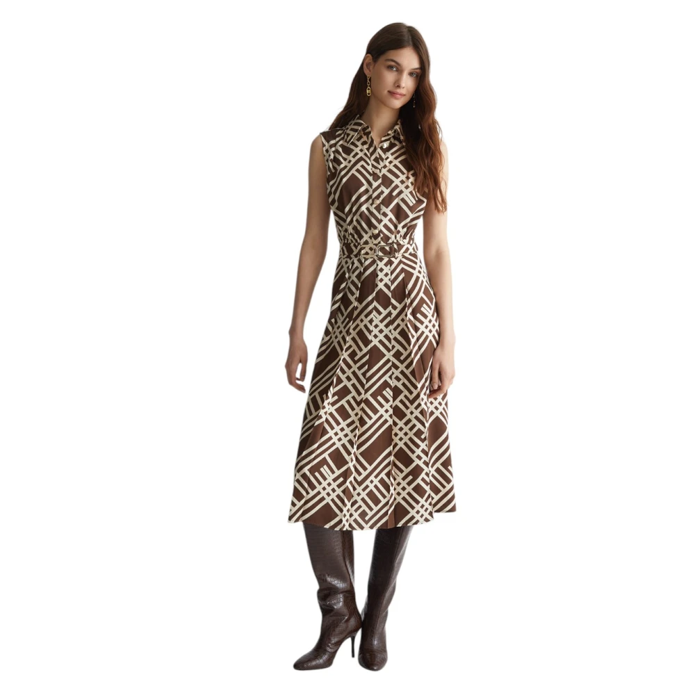Liu Jo Elegante Jurk voor Vrouwen Brown Dames