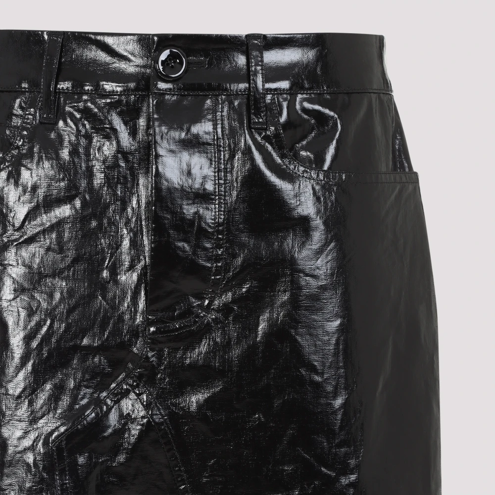 Jil Sander Zwarte Linnen Rok Black Dames
