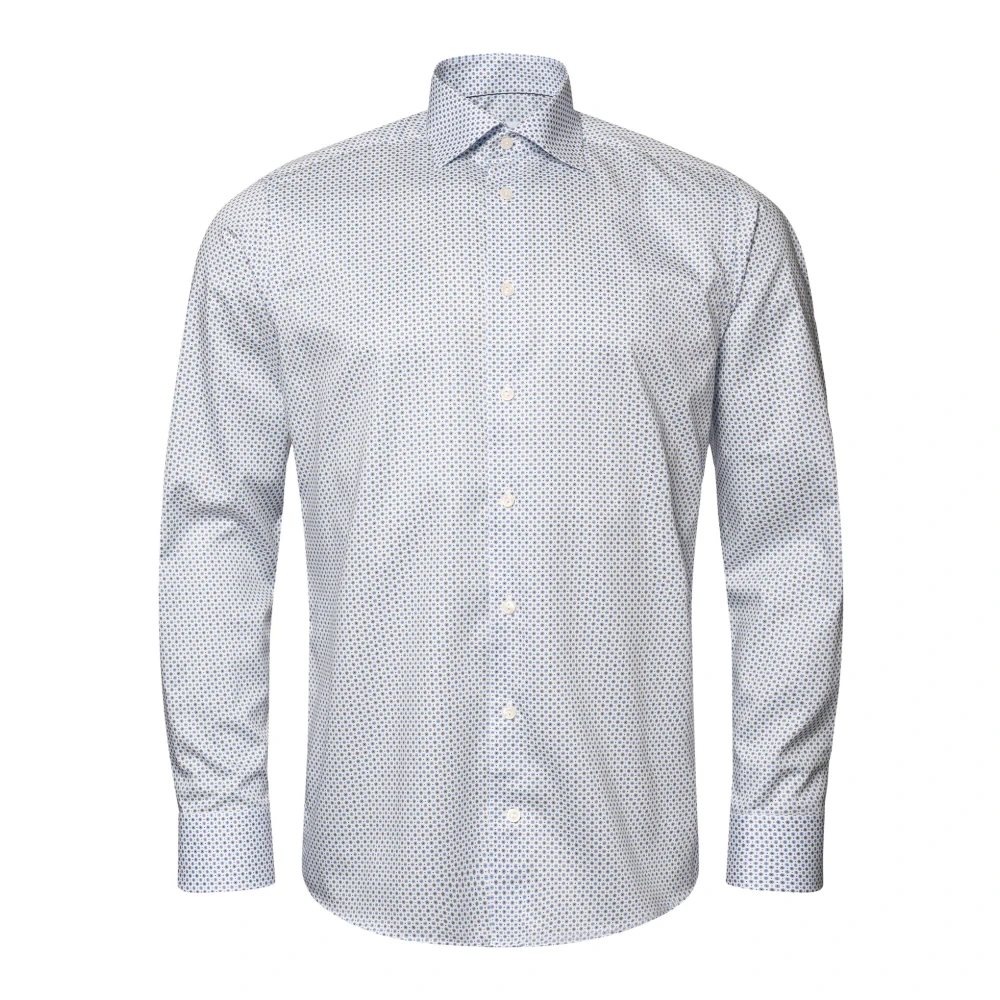 Eton Blauwe overhemden met lange mouwen Blue Heren