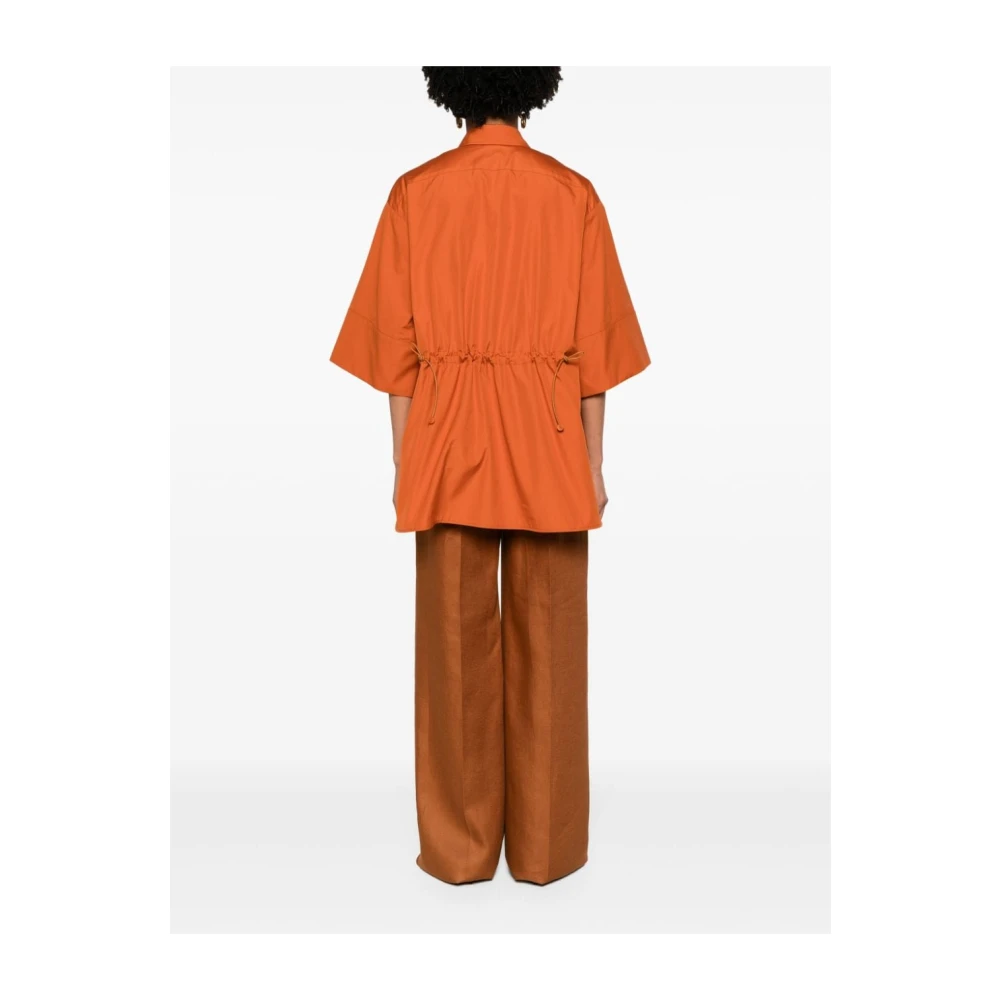 Max Mara Bruine jassen met trekkoord taille Brown Dames