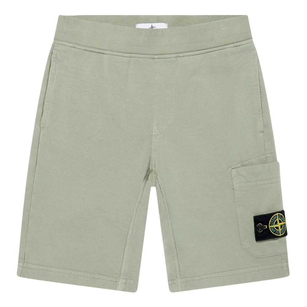 Stone Island Men's Green Logo Pocket Shorts