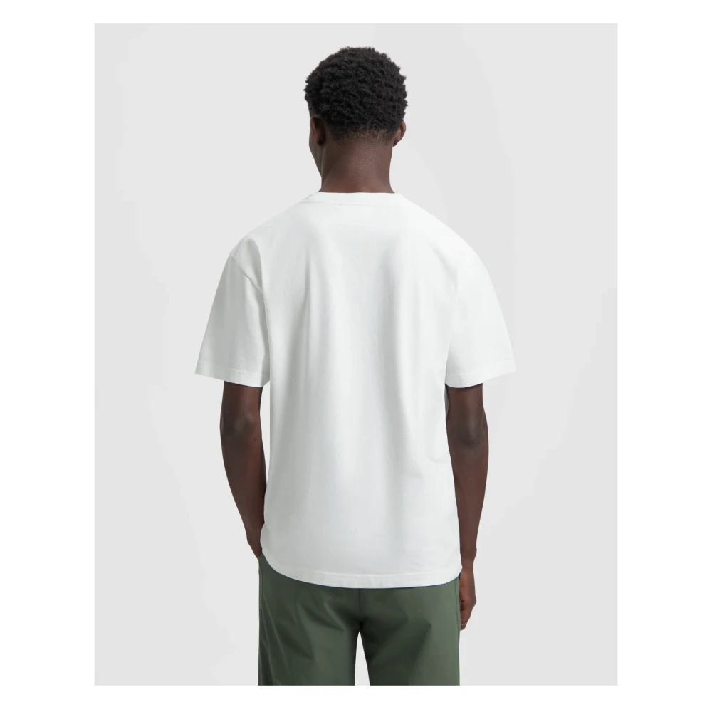 Olaf Hussein Geborduurd Logo Tee Wit T-shirt White Heren