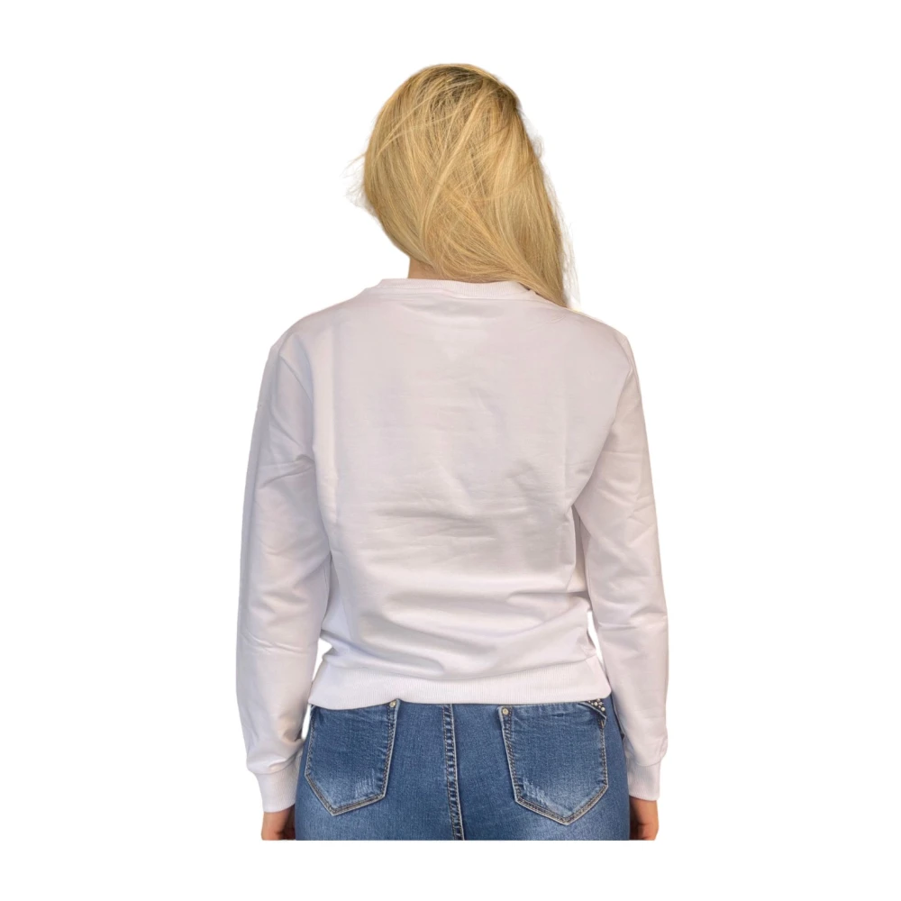 Moschino Stijlvolle Sweatshirt voor Trendy Look White Dames